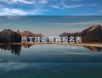 员工技能竞赛报名表