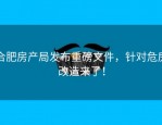 合肥房产局发布重磅文件，针对危房改造来了！