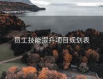 员工技能提升项目规划表