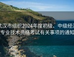 武汉市组织2024年度初级、中级经济专业技术资格考试有关事项的通知
