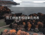 员工绩效考核结果应用表