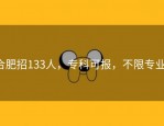 合肥招133人，专科可报，不限专业！