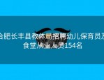 合肥长丰县教体局招聘幼儿保育员及食堂从业人员154名