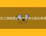 员工满意度调查问卷参与者名单表