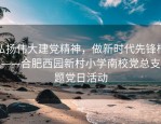 弘扬伟大建党精神，做新时代先锋楷模——合肥西园新村小学南校党总支主题党日活动