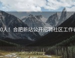 40人！合肥新站公开招聘社区工作者