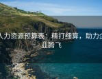 人力资源预算表：精打细算，助力企业腾飞
