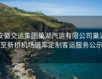 安徽交运集团巢湖汽运有限公司巢湖至新桥机场班车定制客运服务公示