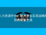 人力资源外包：助力企业实现战略规划的明智之选