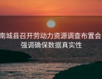 南城县召开劳动力资源调查布置会，强调确保数据真实性