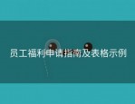 员工福利申请指南及表格示例
