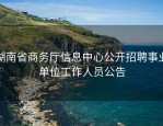 湖南省商务厅信息中心公开招聘事业单位工作人员公告