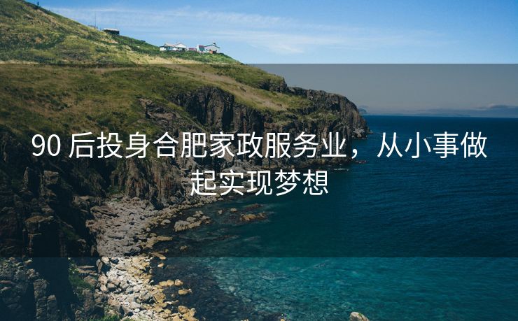 90 后投身合肥家政服务业,从小事做起实现梦想 90 后投身合肥家政服务业,从小事做起实现梦想