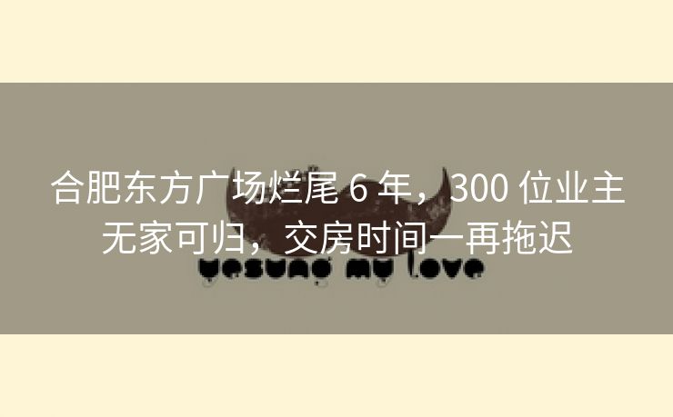 合肥东方广场烂尾 6 年,300 位业主无家可归,交房时间一再拖迟 合肥东方广场烂尾 6 年,300 位业主无家可归,交房时间一再拖迟