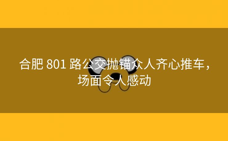 合肥 801 路公交抛锚众人齐心推车,场面令人感动 合肥 801 路公交抛锚众人齐心推车,场面令人感动
