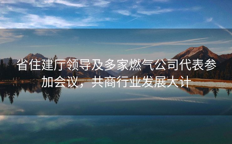 省住建厅领导及多家燃气公司代表参加会议,共商行业发展大计 省住建厅领导及多家燃气公司代表参加会议,共商行业发展大计