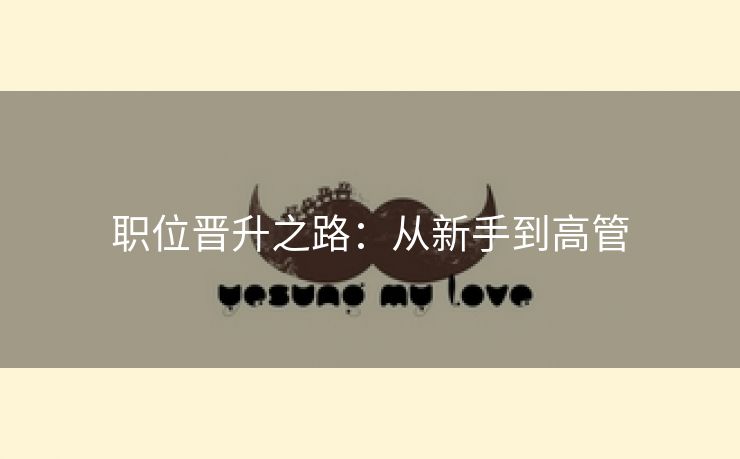 职位晋升之路:从新手到高管 职位晋升之路:从新手到高管