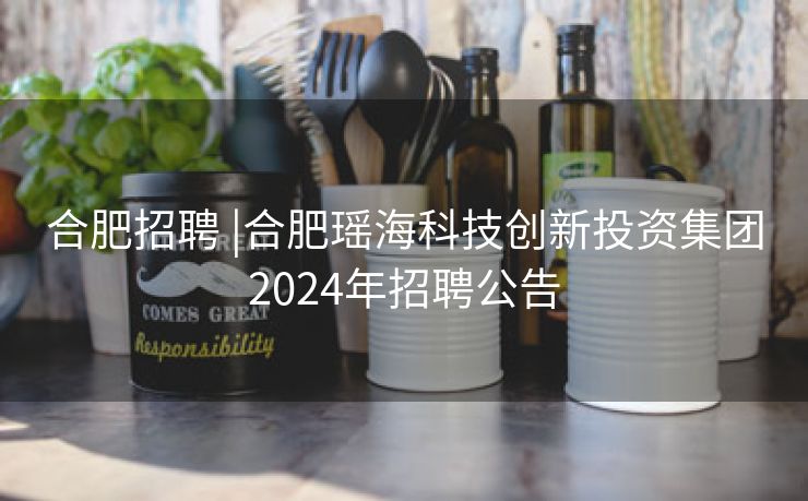 合肥招聘 |合肥瑶海科技创新投资集团2024年招聘公告 合肥招聘 |合肥瑶海科技创新投资集团2024年招聘公告