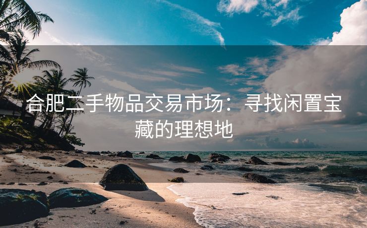 合肥二手物品交易市场：寻找闲置宝藏的理想地