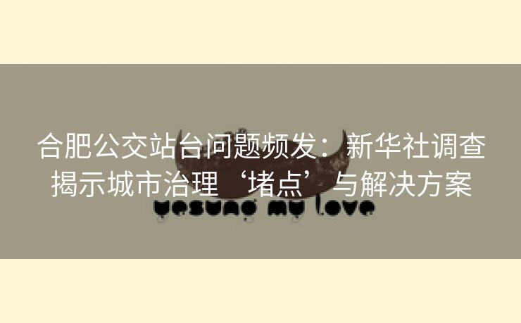 合肥公交站台问题频发:新华社调查揭示城市治理‘堵点’与解决方案 合肥公交站台问题频发:新华社调查揭示城市治理‘堵点’与解决方案