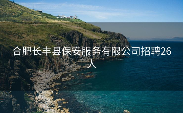 合肥长丰县保安服务有限公司招聘26人 合肥长丰县保安服务有限公司招聘26人