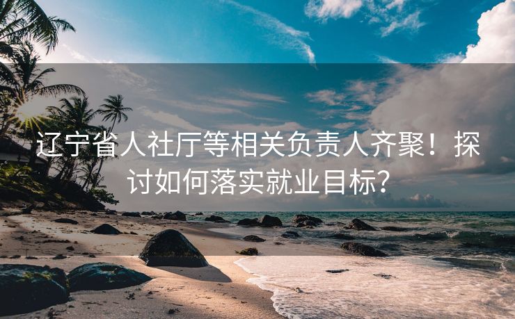 辽宁省人社厅等相关负责人齐聚!探讨如何落实就业目标? 辽宁省人社厅等相关负责人齐聚!探讨如何落实就业目标?